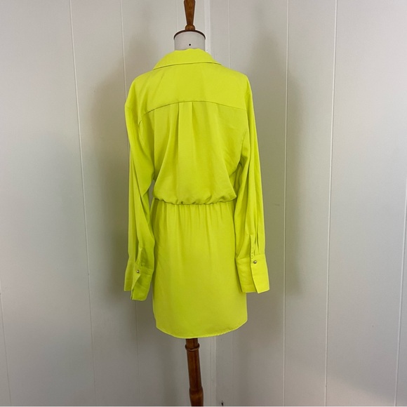 House of Harlow 1960 Tie Wrap Dress Women’s L Neon Long Sleeve - Picture 11 of 16